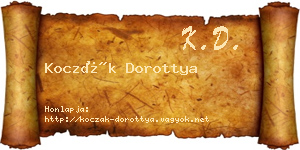 Koczák Dorottya névjegykártya