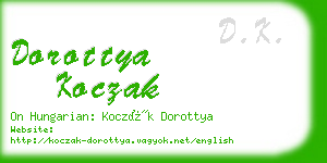 dorottya koczak business card